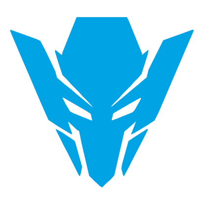 Robot Mask Warrior Logo #00a3e4