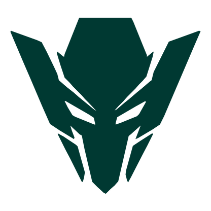Robot Mask Warrior Logo #003932