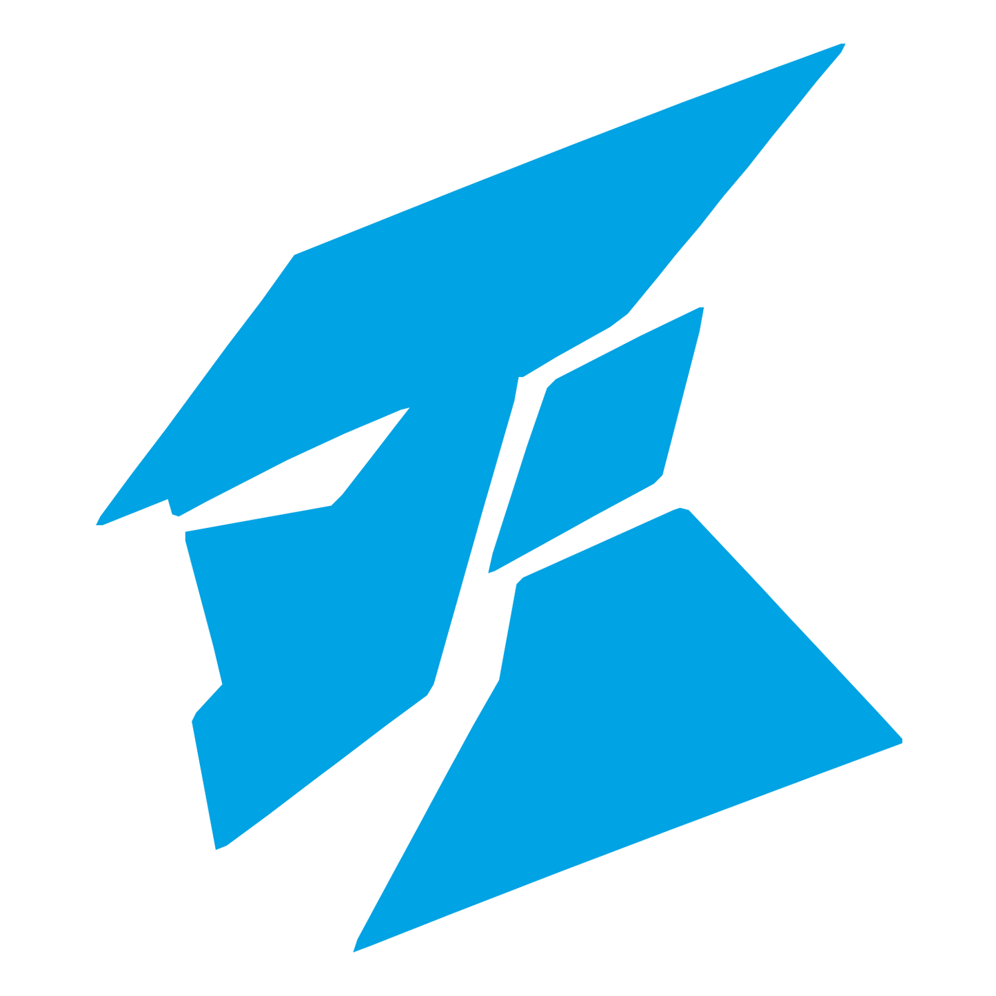 Geometric Robot Head Logo #00a3e4