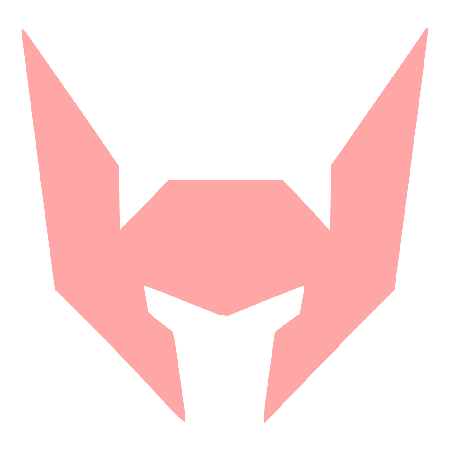 Robot Mask Helmet Logo #ffa6a6