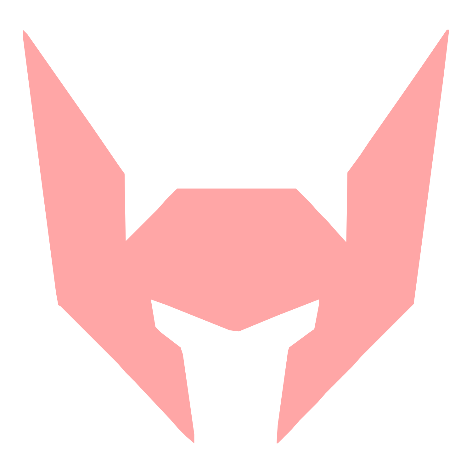 Robot Mask Helmet Logo #ffa6a6