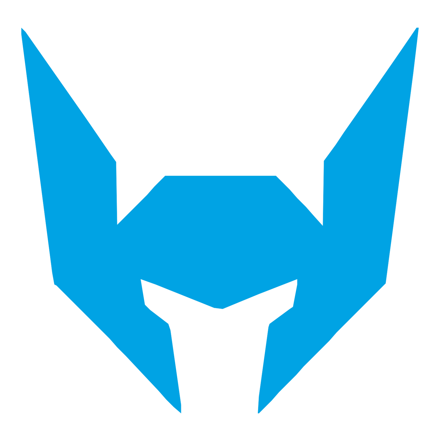 Robot Mask Helmet Logo #00a3e4