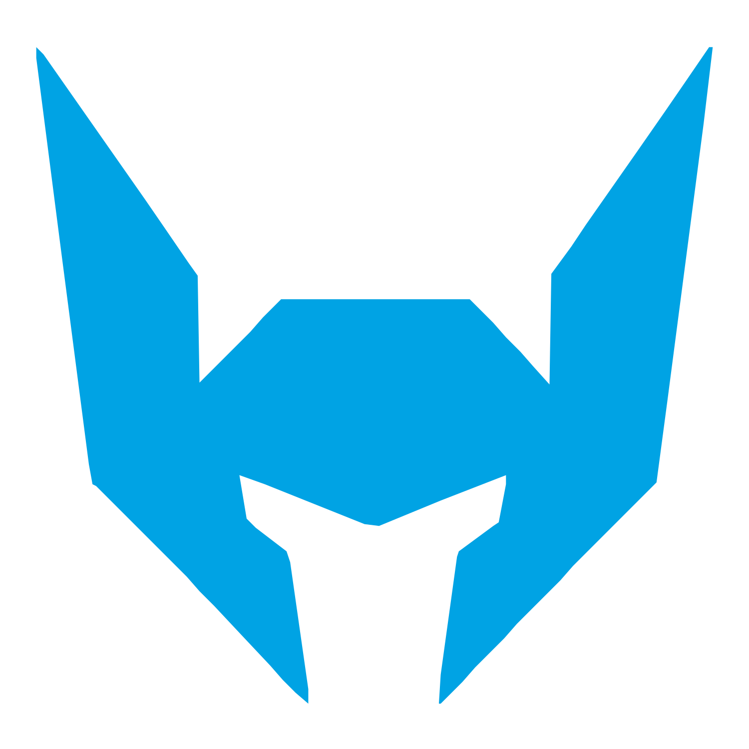 Robot Mask Helmet Logo #00a3e4