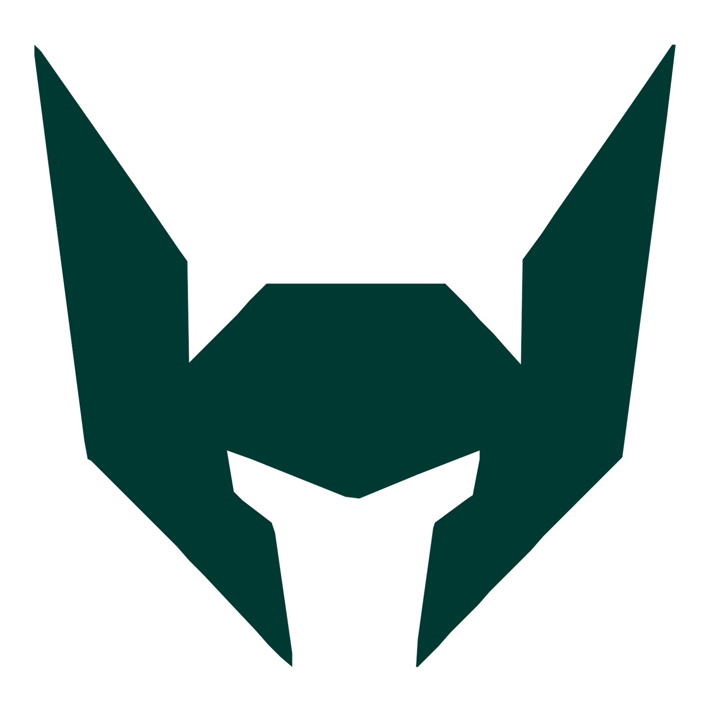 Robot Mask Helmet Logo #003932