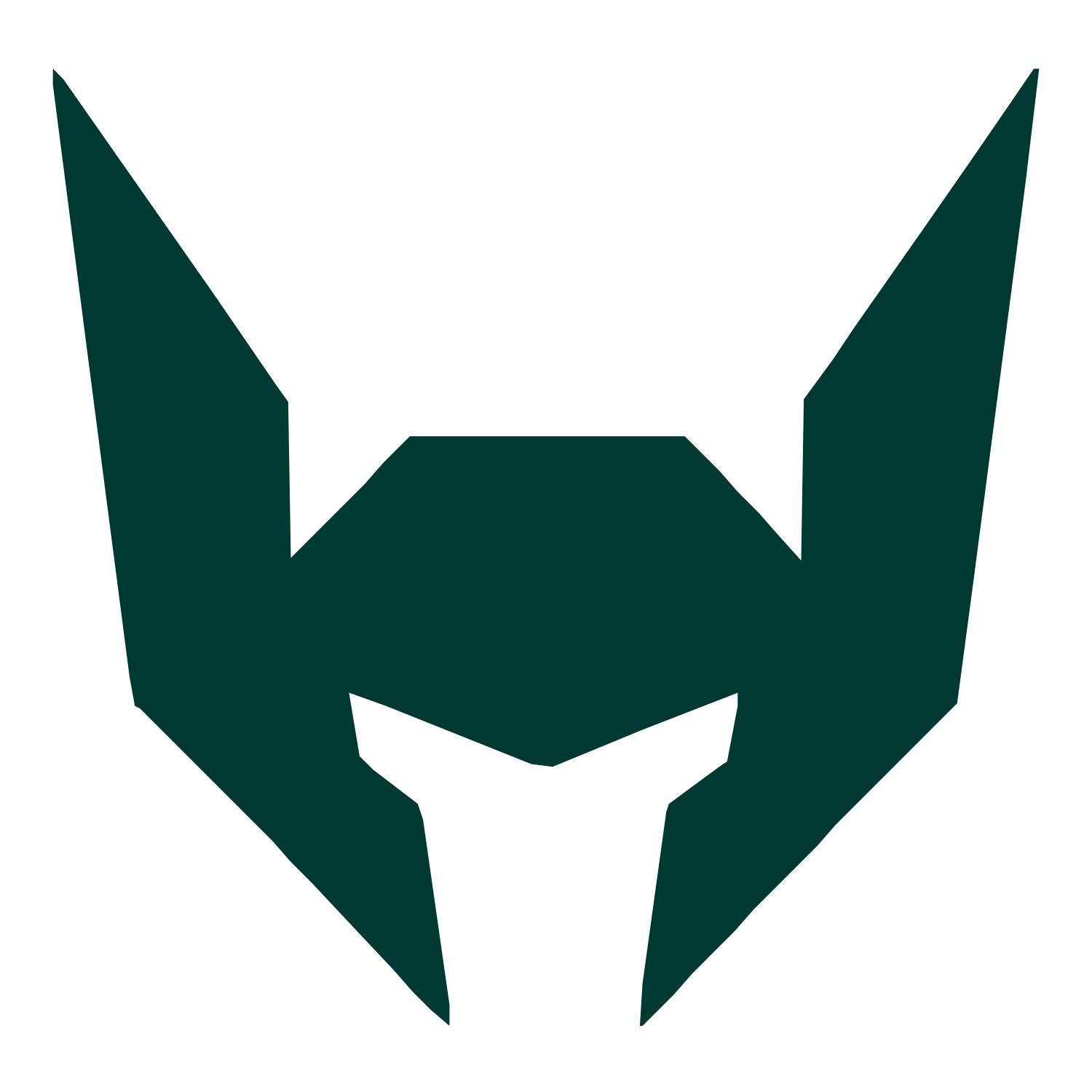 Robot Mask Helmet Logo #003932