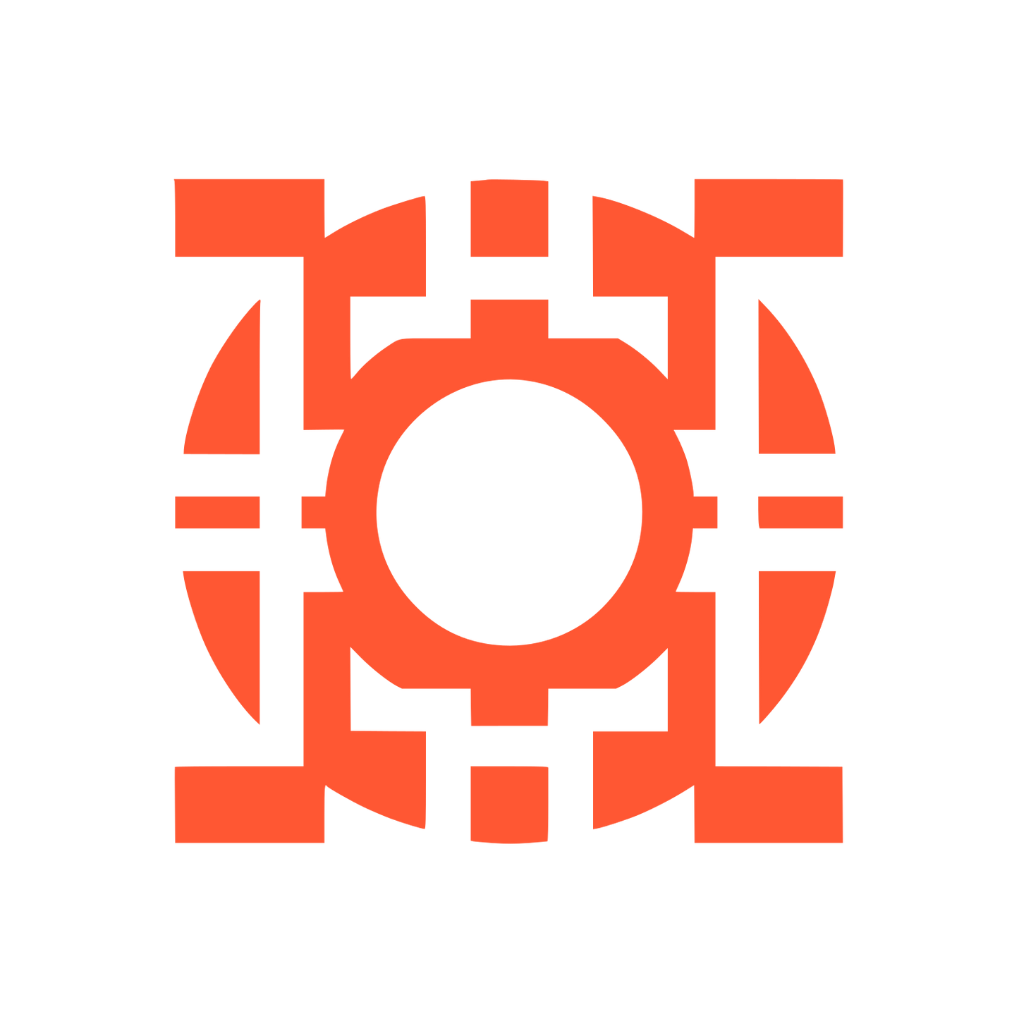 Geometric Circle Camera Logo #FF5733