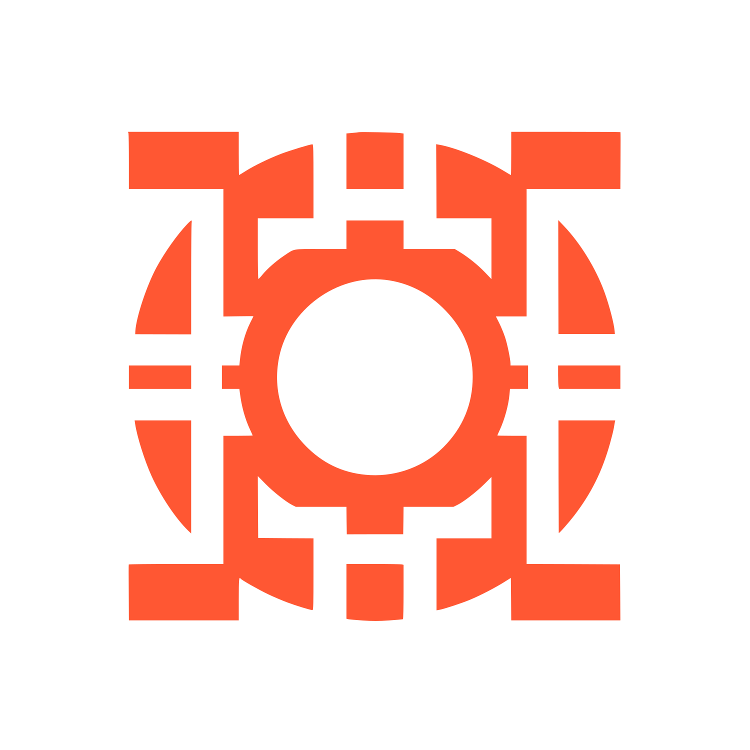Geometric Circle Camera Logo #FF5733