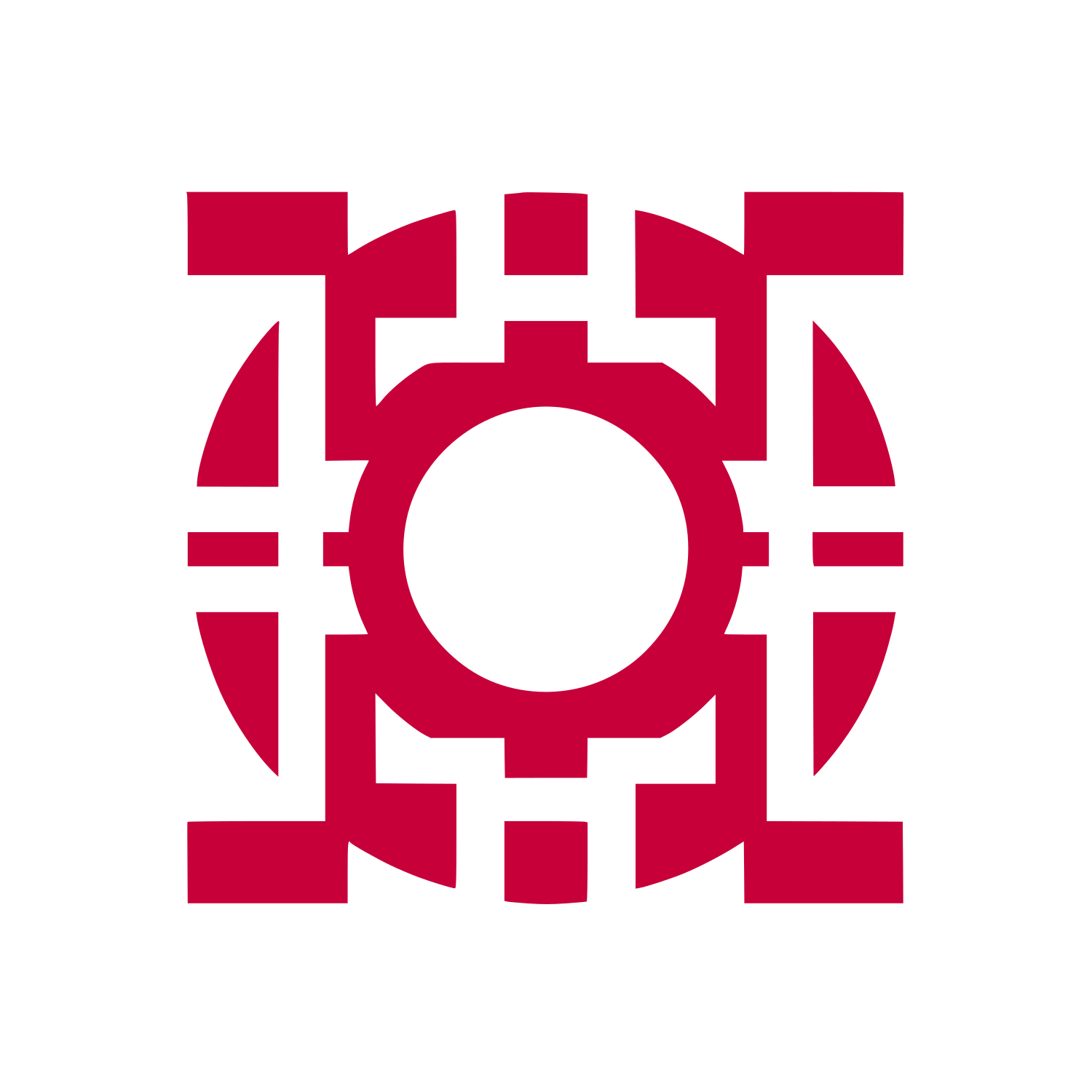 Geometric Circle Camera Logo #C70039