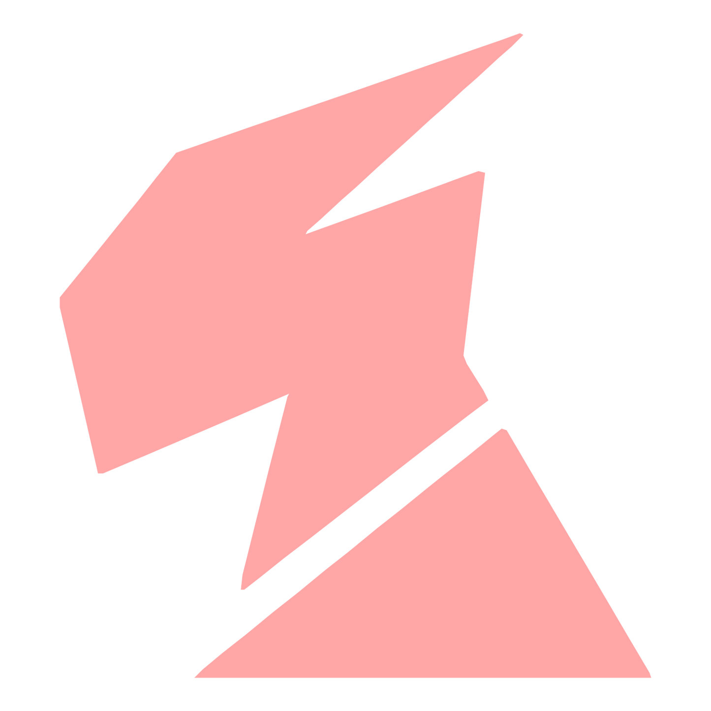 Geometric Robot Head Logo #ffa6a6