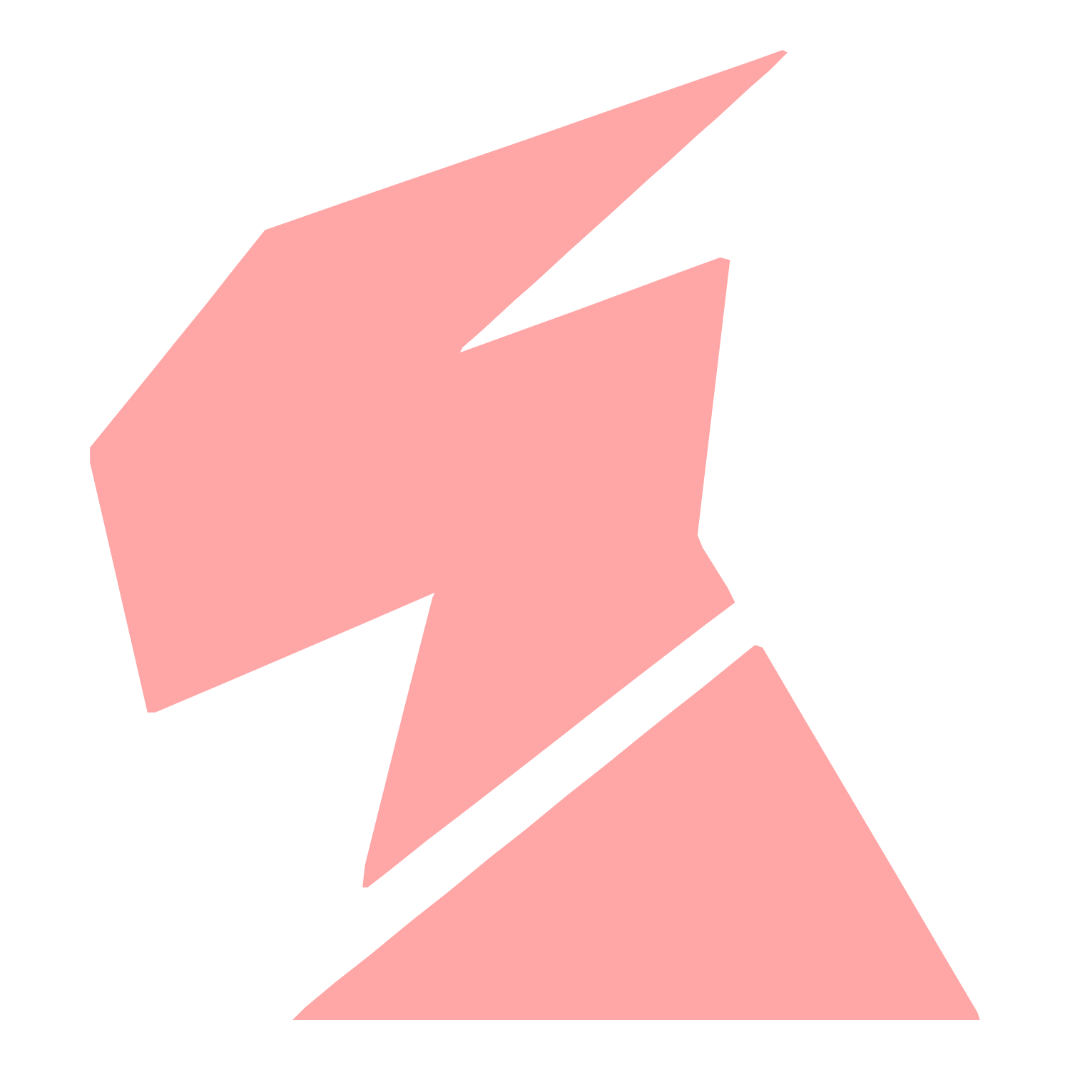 Geometric Robot Head Logo #ffa6a6