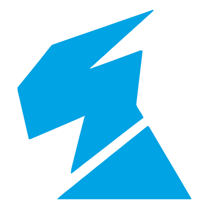Geometric Robot Head Logo #00a3e4