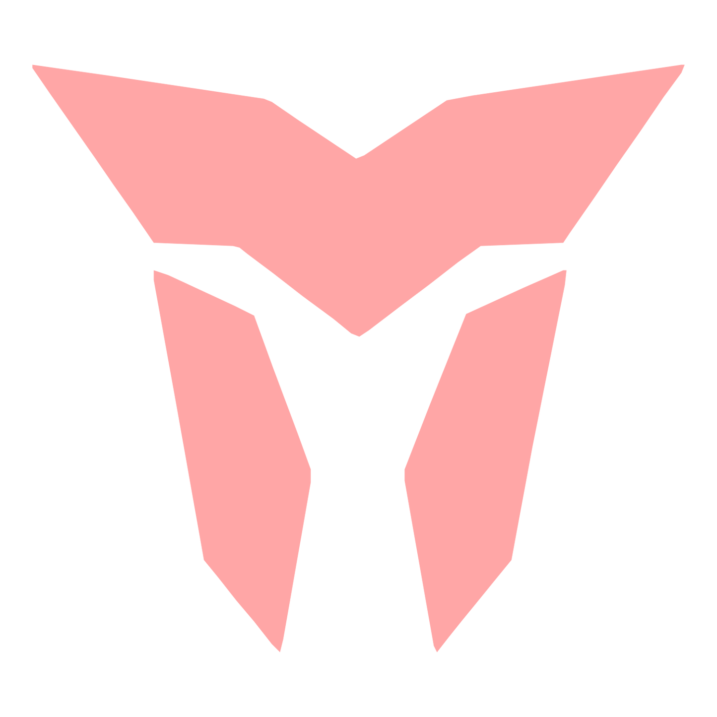 Robot Mask Emblem Logo #ffa6a6