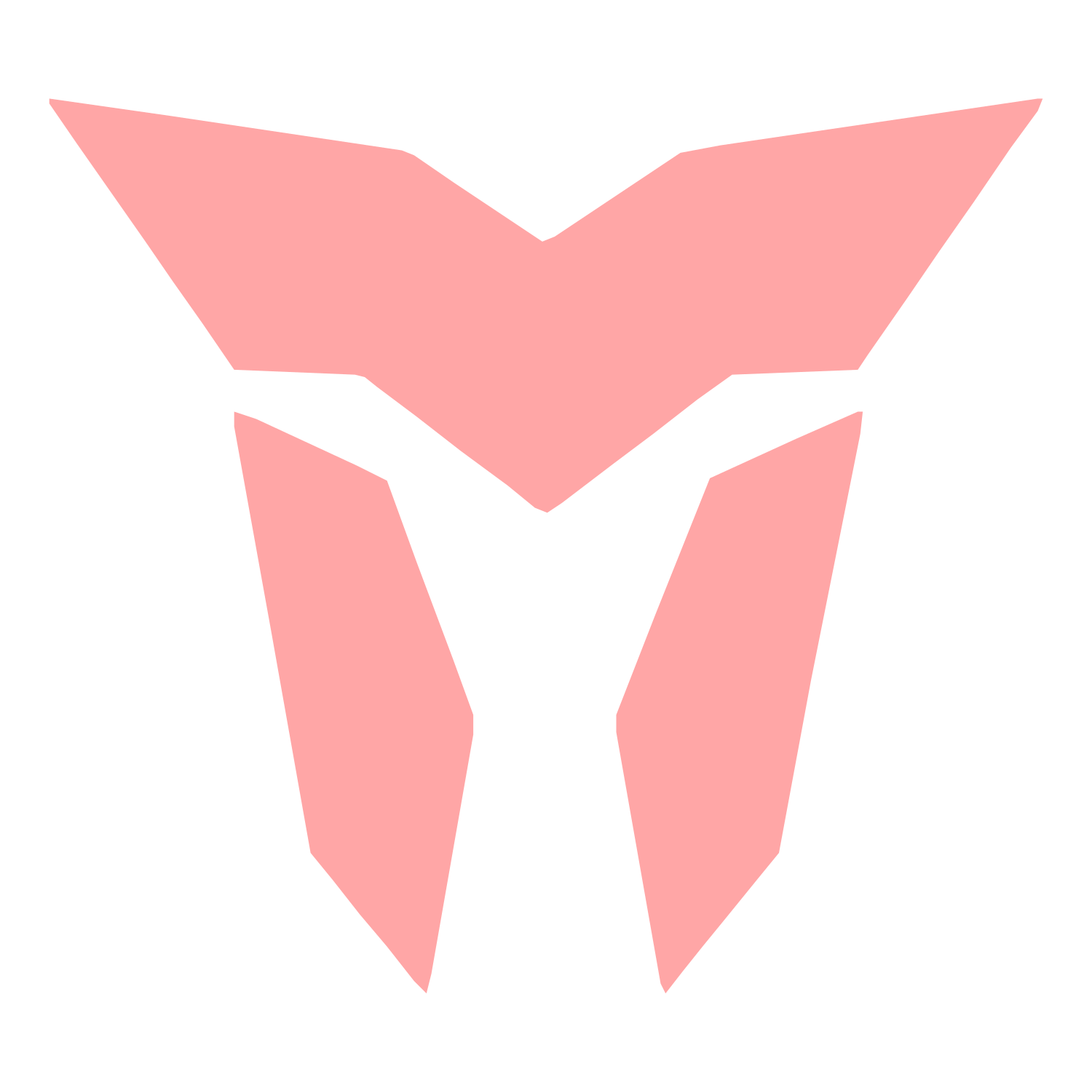 Robot Mask Emblem Logo #ffa6a6