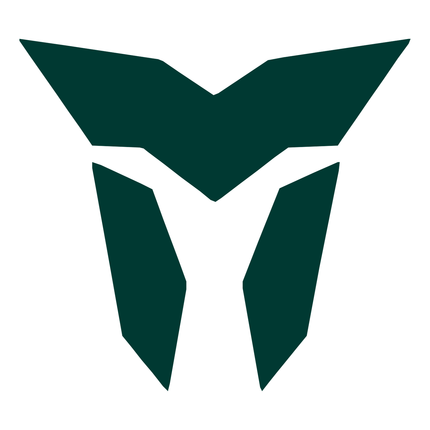 Robot Mask Emblem Logo #003932