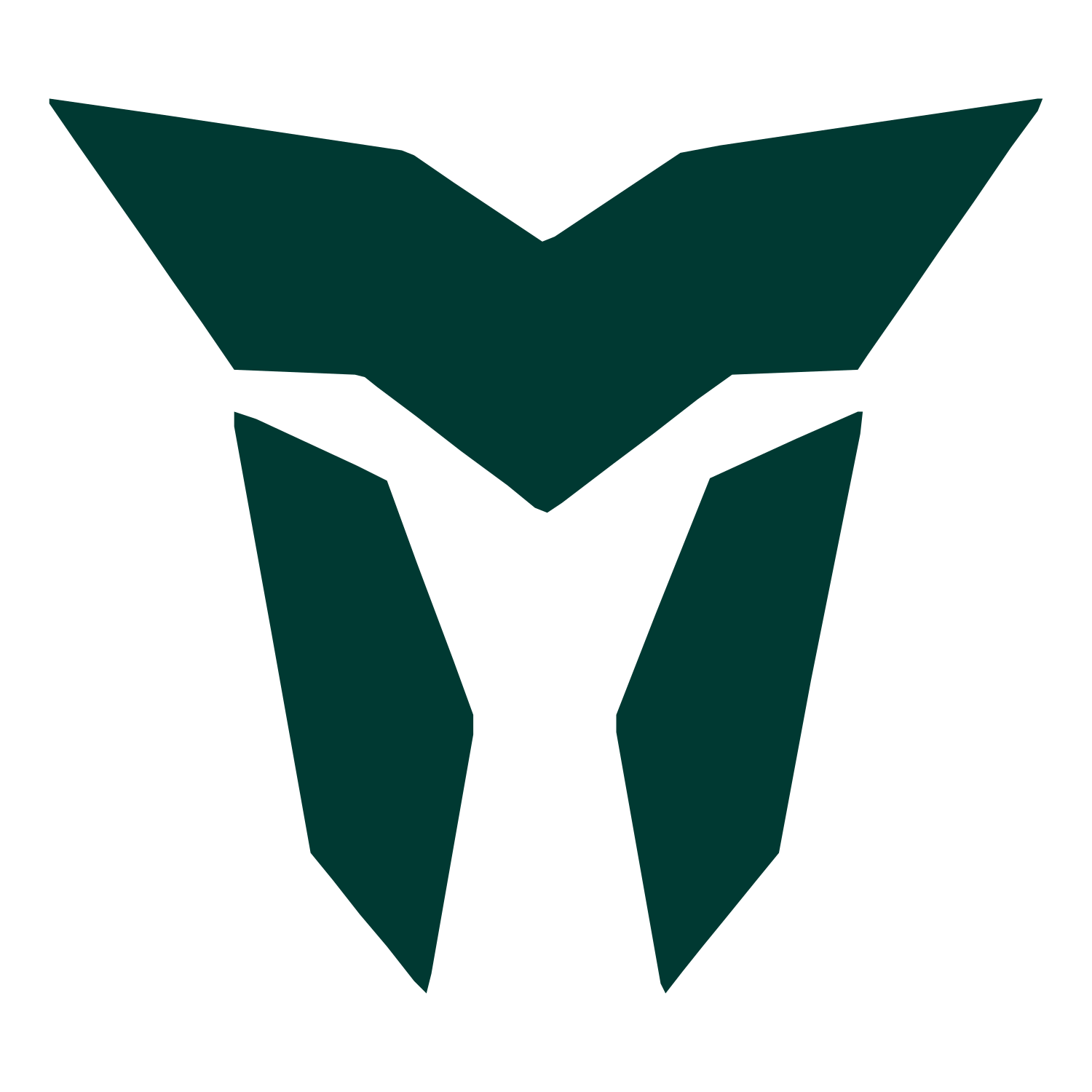 Robot Mask Emblem Logo #003932