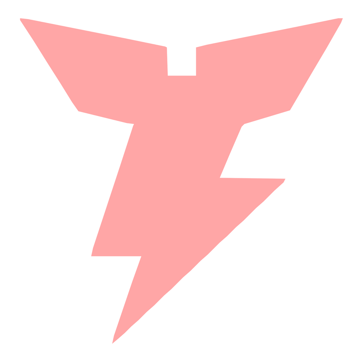 Robot Wings Lightning Logo #ffa6a6