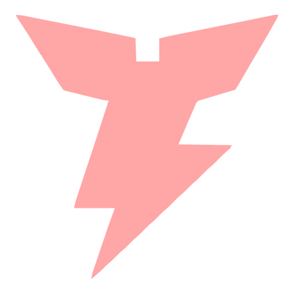 Robot Wings Lightning Logo #ffa6a6