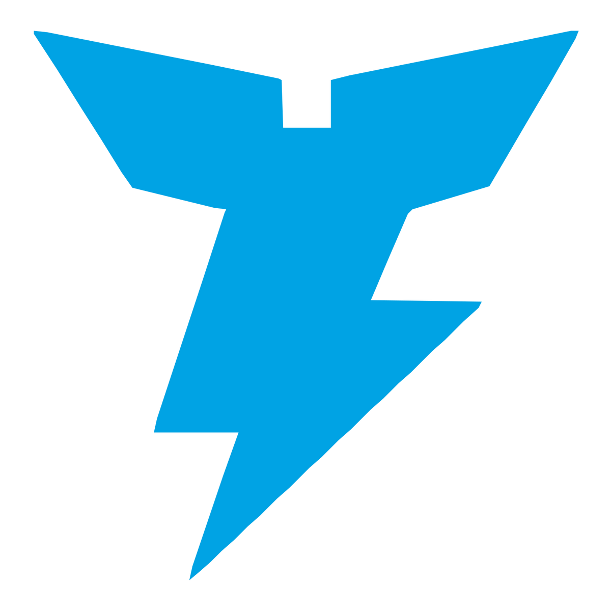 Robot Wings Lightning Logo #00a3e4
