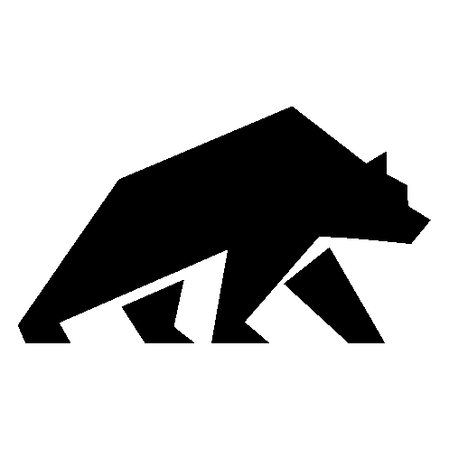 Geometric Bear Walking Logo