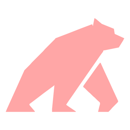 Geometric Bear Logo #ffa6a6