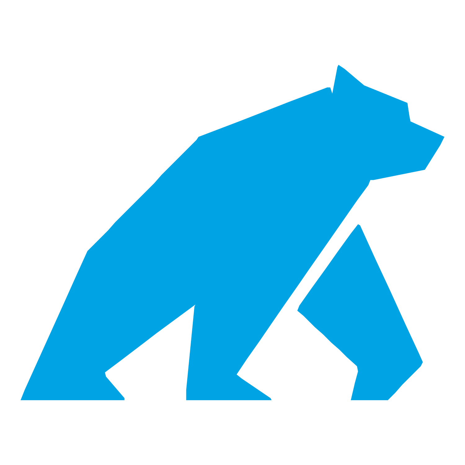 Geometric Bear Logo #00a3e4