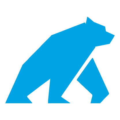 Geometric Bear Logo #00a3e4