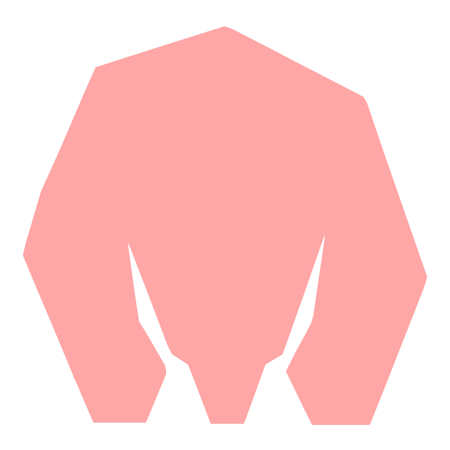 Geometric Bear Head Logo #ffa6a6