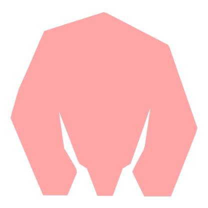 Geometric Bear Head Logo #ffa6a6