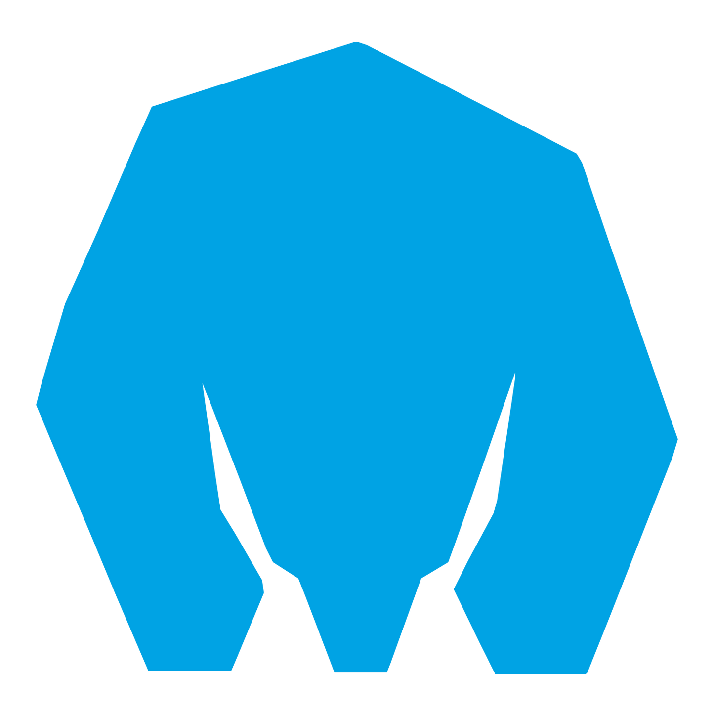 Geometric Bear Head Logo #00a3e4