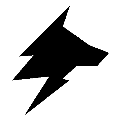 Wolf Lightning Bolt Logo