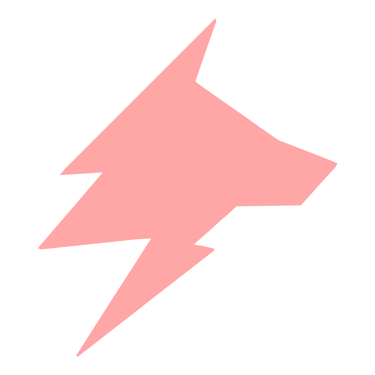 Wolf Lightning Bolt Logo #ffa6a6