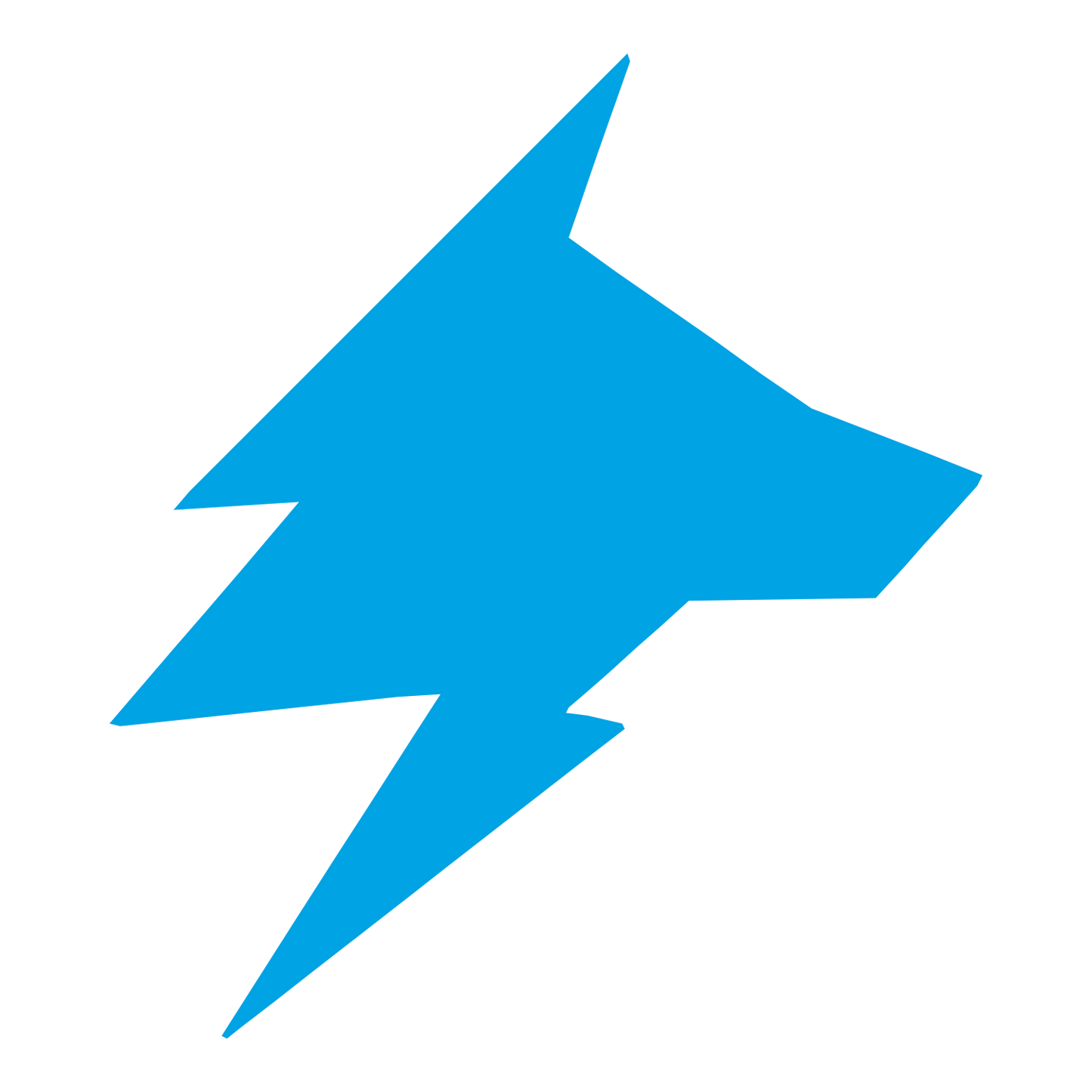 Wolf Lightning Bolt Logo #00a3e4