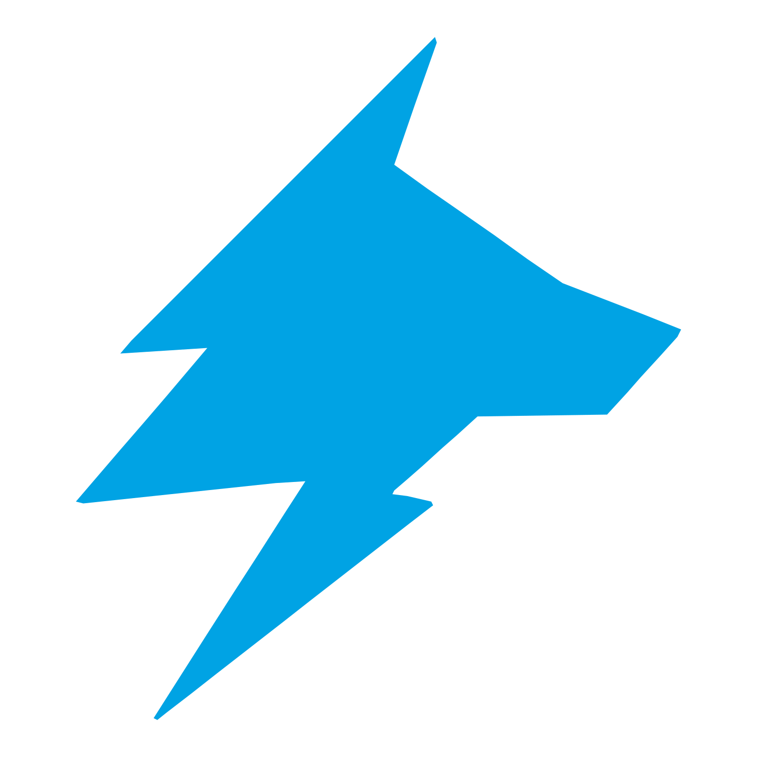Wolf Lightning Bolt Logo #00a3e4