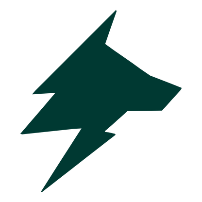Wolf Lightning Bolt Logo #003932