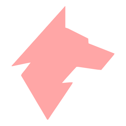 Geometric Wolf Head Logo #ffa6a6