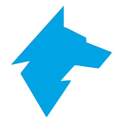Geometric Wolf Head Logo #00a3e4