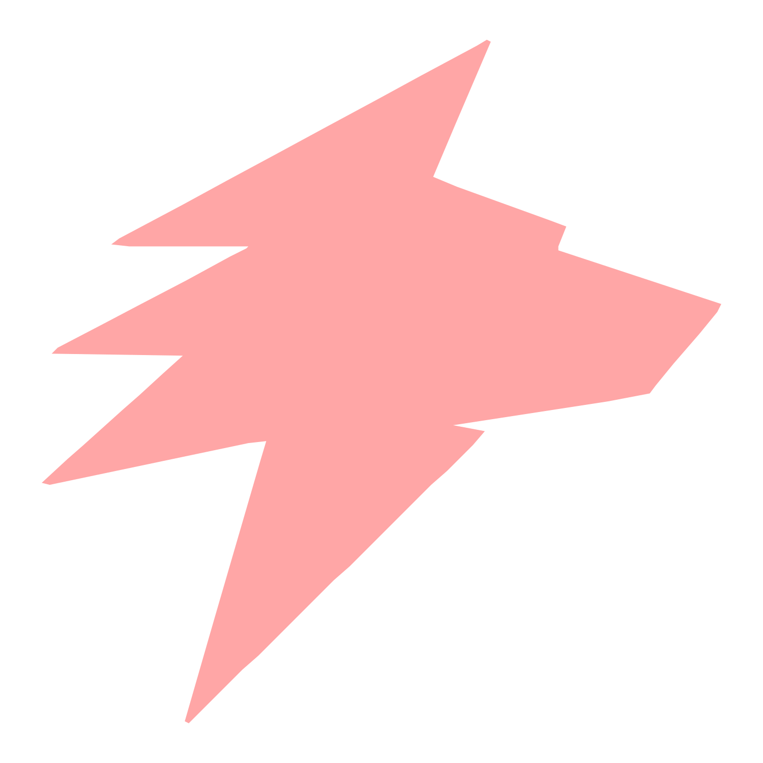 Jagged Wolf Head Logo #ffa6a6