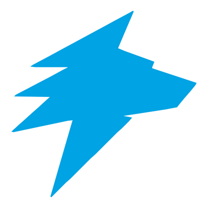 Jagged Wolf Head Logo #00a3e4
