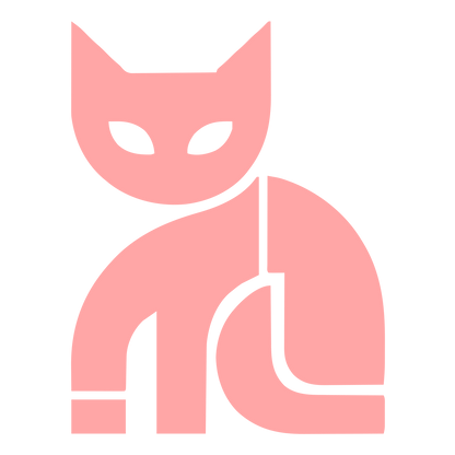 Bold Geometric Cat Logo #ffa6a6