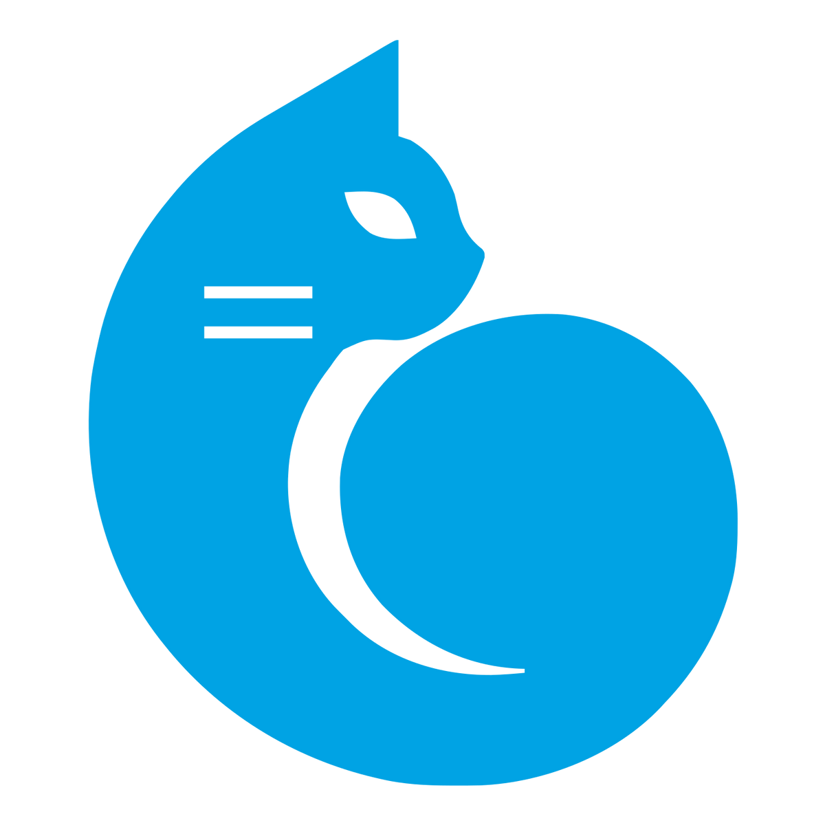 Cat Bold Logo #00a3e4