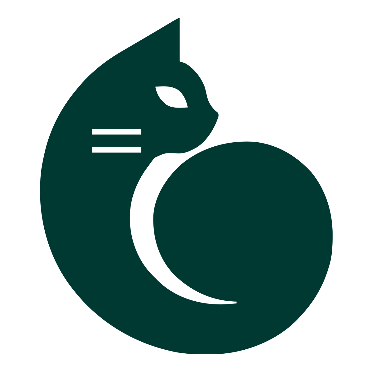 Cat Bold Logo #003932