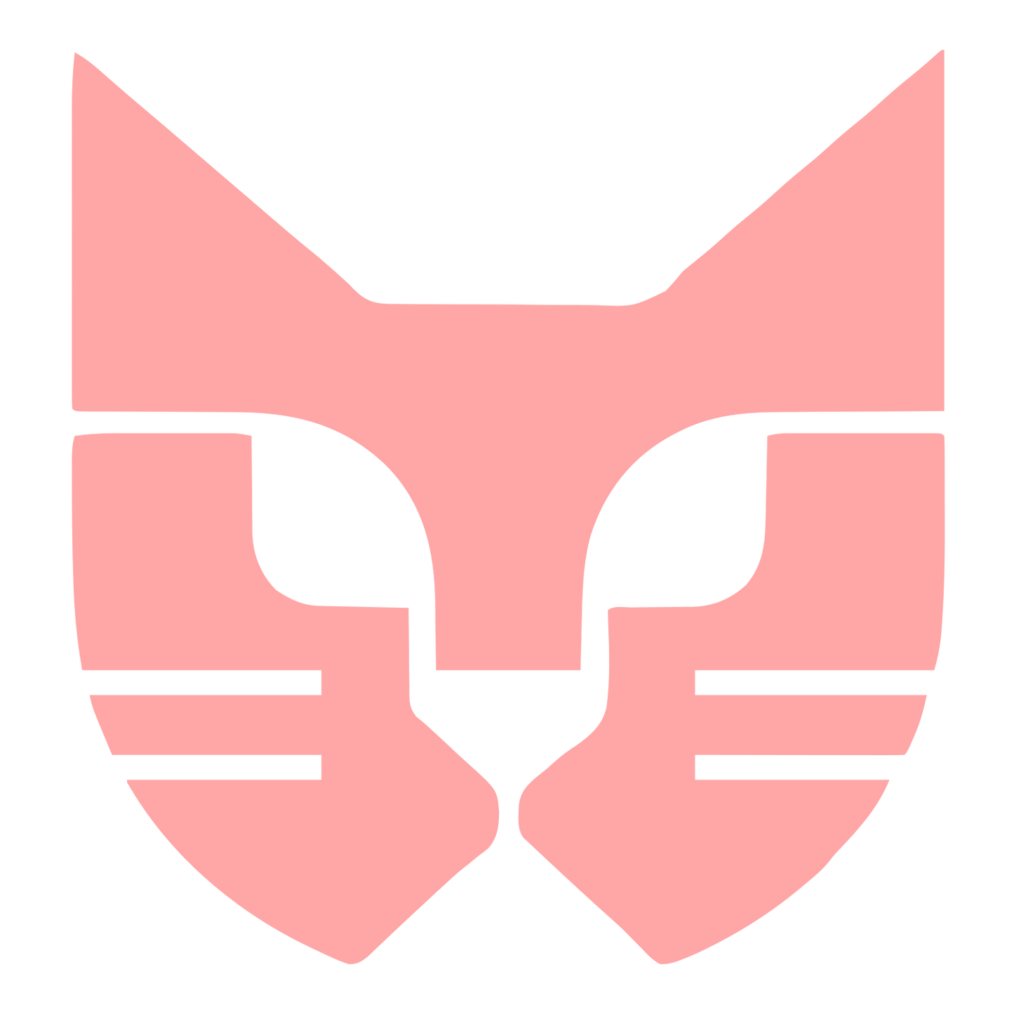 Bold Geometric Cat Logo #ffa6a6