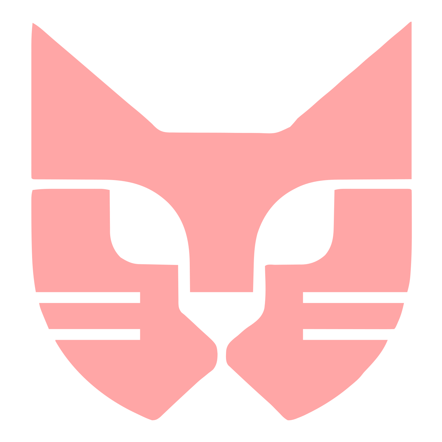 Bold Geometric Cat Logo #ffa6a6