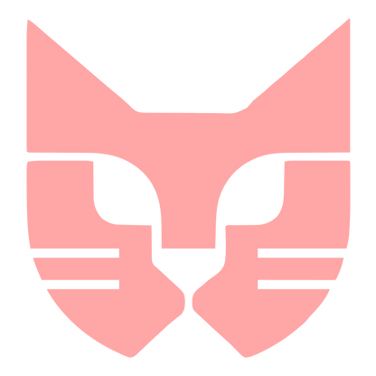 Bold Geometric Cat Logo #ffa6a6