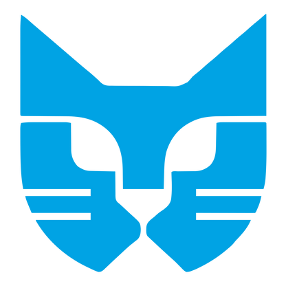 Bold Geometric Cat Logo #00a3e4