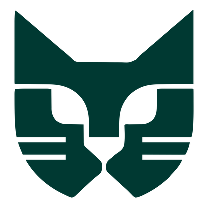 Bold Geometric Cat Logo #003932