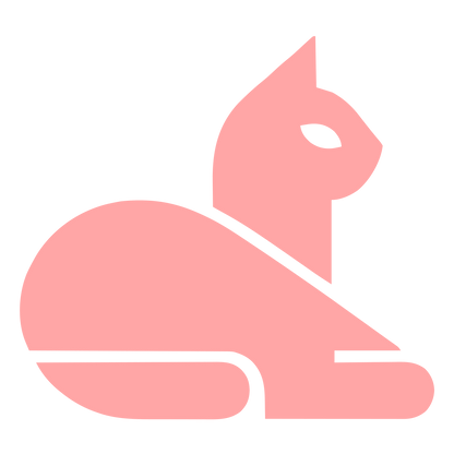 Bold Geometric Cat Logo #ffa6a6