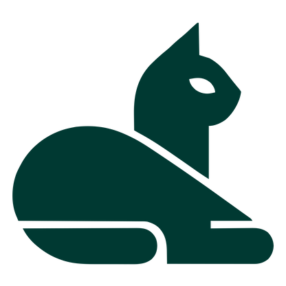 Bold Geometric Cat Logo #003932