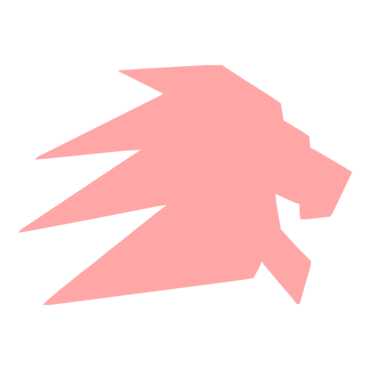 Geometric Lion Head Logo #ffa6a6