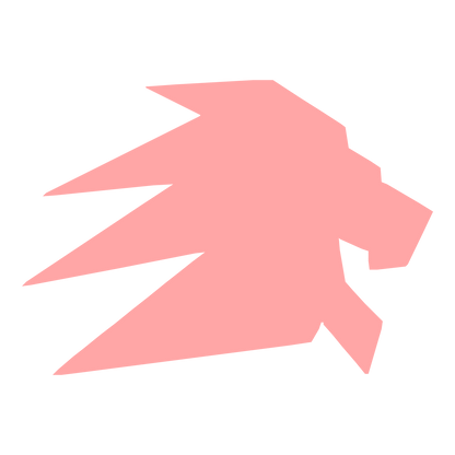 Geometric Lion Head Logo #ffa6a6